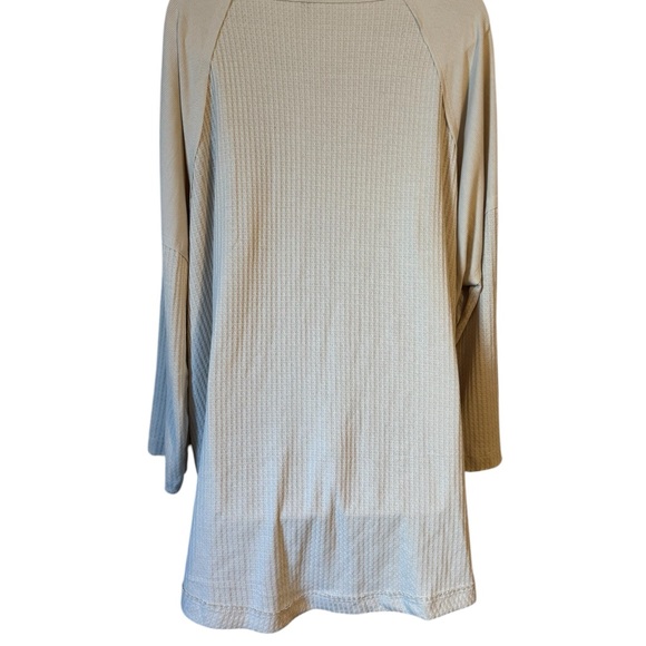 CHRISTMAS *THE REAL GIFT IS JESUS* CREAM WAFFLE KNIT TOP PLUS: 26/28 #9 - Picture 4 of 6